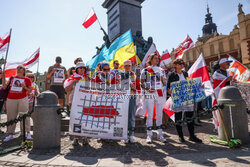 Demonstracja solidarności z więźniami politycznymi na Białorusi