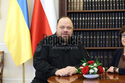 Przewodniczący Rady Najwyższej Ukrainy Rusłan Stefańczuk w Warszawie
