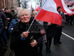 Protest Wolnych Polaków przed Trybunałem Konstytucyjnym