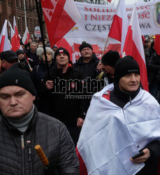 Protest Wolnych Polaków przed Trybunałem Konstytucyjnym