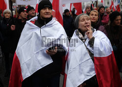 Protest Wolnych Polaków przed Trybunałem Konstytucyjnym