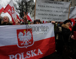 Protest Wolnych Polaków przed Trybunałem Konstytucyjnym