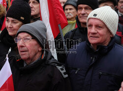 Protest Wolnych Polaków przed Trybunałem Konstytucyjnym