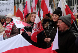 Protest Wolnych Polaków przed Trybunałem Konstytucyjnym