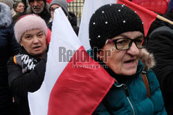 Protest Wolnych Polaków przed Trybunałem Konstytucyjnym