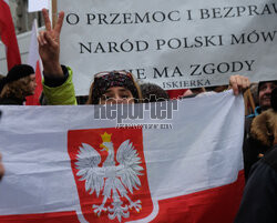 Protest Wolnych Polaków przed Trybunałem Konstytucyjnym