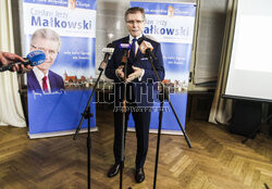 Konferencja prasowa KWW Czesława Jerzego Małkowskiego w Olsztynie