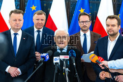 Konferencja Jarosława Kaczyńskiego w Sejmie