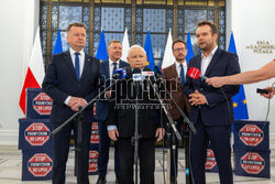 Konferencja Jarosława Kaczyńskiego w Sejmie