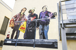 Nowy mural na ścianie Wydziału Humanistycznego UWM w Olsztynie