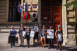 Demonstracja "Uwolnić Paula Watsona" w Krakowie