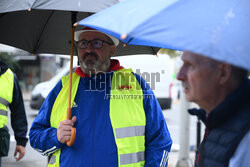 Protest górników w Warszawie