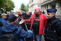 Protest górników w Warszawie