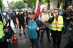 Protest górników w Warszawie