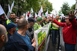 Protest górników w Warszawie