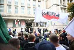 Protest górników w Warszawie