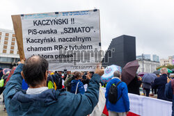 Konferencja Jarosława Kaczyńskiego na Placu Piłsudskiego