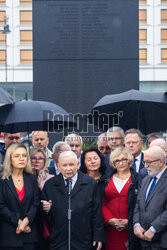 Konferencja Jarosława Kaczyńskiego na Placu Piłsudskiego