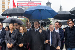 Konferencja Jarosława Kaczyńskiego na Placu Piłsudskiego