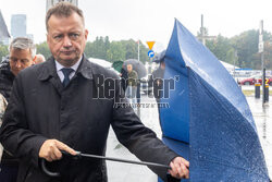 Konferencja Jarosława Kaczyńskiego na Placu Piłsudskiego