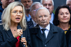 Konferencja Jarosława Kaczyńskiego na Placu Piłsudskiego