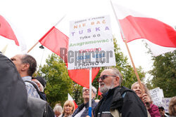 Protest PiS przed Ministerstwem Sprawiedliwości