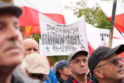 Protest PiS przed Ministerstwem Sprawiedliwości