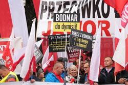 Protest PiS przed Ministerstwem Sprawiedliwości