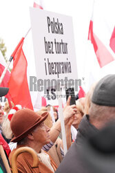 Protest PiS przed Ministerstwem Sprawiedliwości