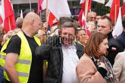 Protest PiS przed Ministerstwem Sprawiedliwości