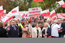 Protest PiS przed Ministerstwem Sprawiedliwości