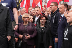 Protest PiS przed Ministerstwem Sprawiedliwości