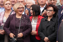 Protest PiS przed Ministerstwem Sprawiedliwości