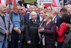 Protest PiS przed Ministerstwem Sprawiedliwości