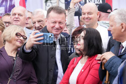 Protest PiS przed Ministerstwem Sprawiedliwości