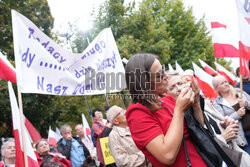 Protest PiS przed Ministerstwem Sprawiedliwości