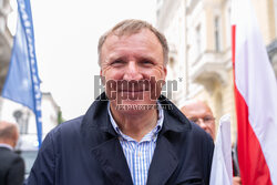 Protest PiS przed Ministerstwem Sprawiedliwości