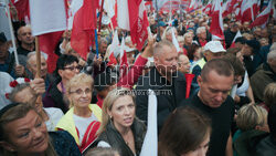 Protest PiS przed Ministerstwem Sprawiedliwości