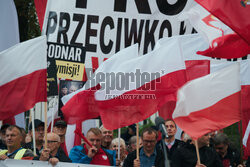 Protest PiS przed Ministerstwem Sprawiedliwości