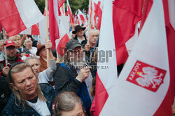 Protest PiS przed Ministerstwem Sprawiedliwości