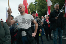 Protest PiS przed Ministerstwem Sprawiedliwości