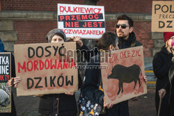 Gdański protest w obronie dzików