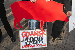 Gdański protest w obronie dzików