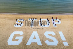 STOP GAS! happening aktywistów Greenpeace w Gdańsku