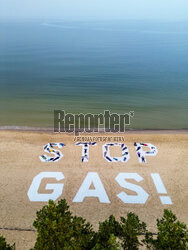 STOP GAS! happening aktywistów Greenpeace w Gdańsku