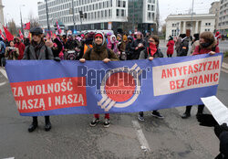 Demonstracja antyfaszystowska w Warszawie