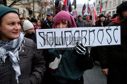 Demonstracja antyfaszystowska w Warszawie