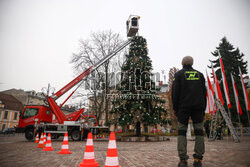 Pierwsze świąteczne dekoracje w Krakowie