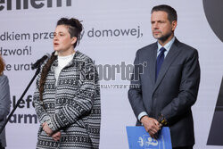 Konferencja Prezydenta Rafała Trzaskowskiego dotyczącą spraw społecznych