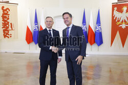 Sekretarz generalny NATO Mark Rutte z wizytą w Warszawie